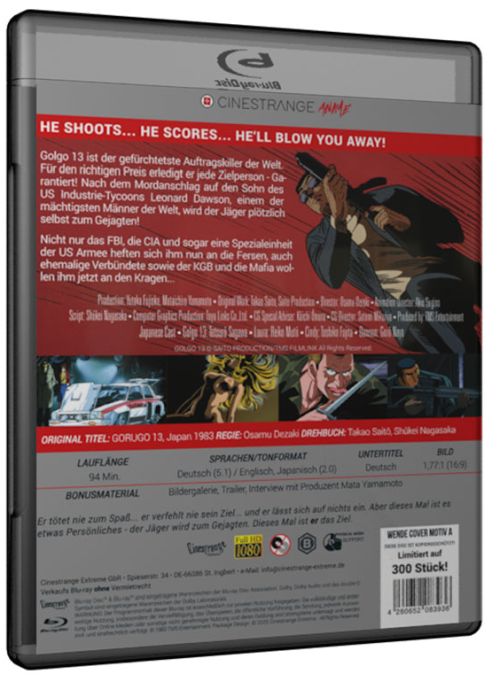 Golgo 13 - The Professional - Uncut Edition  (blu-ray)