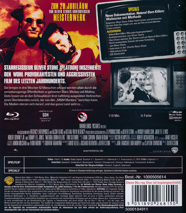 Natural Born Killers (blu-ray)