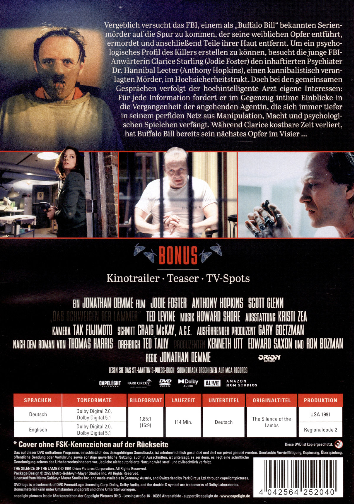 Das Schweigen der Lämmer  (DVD)