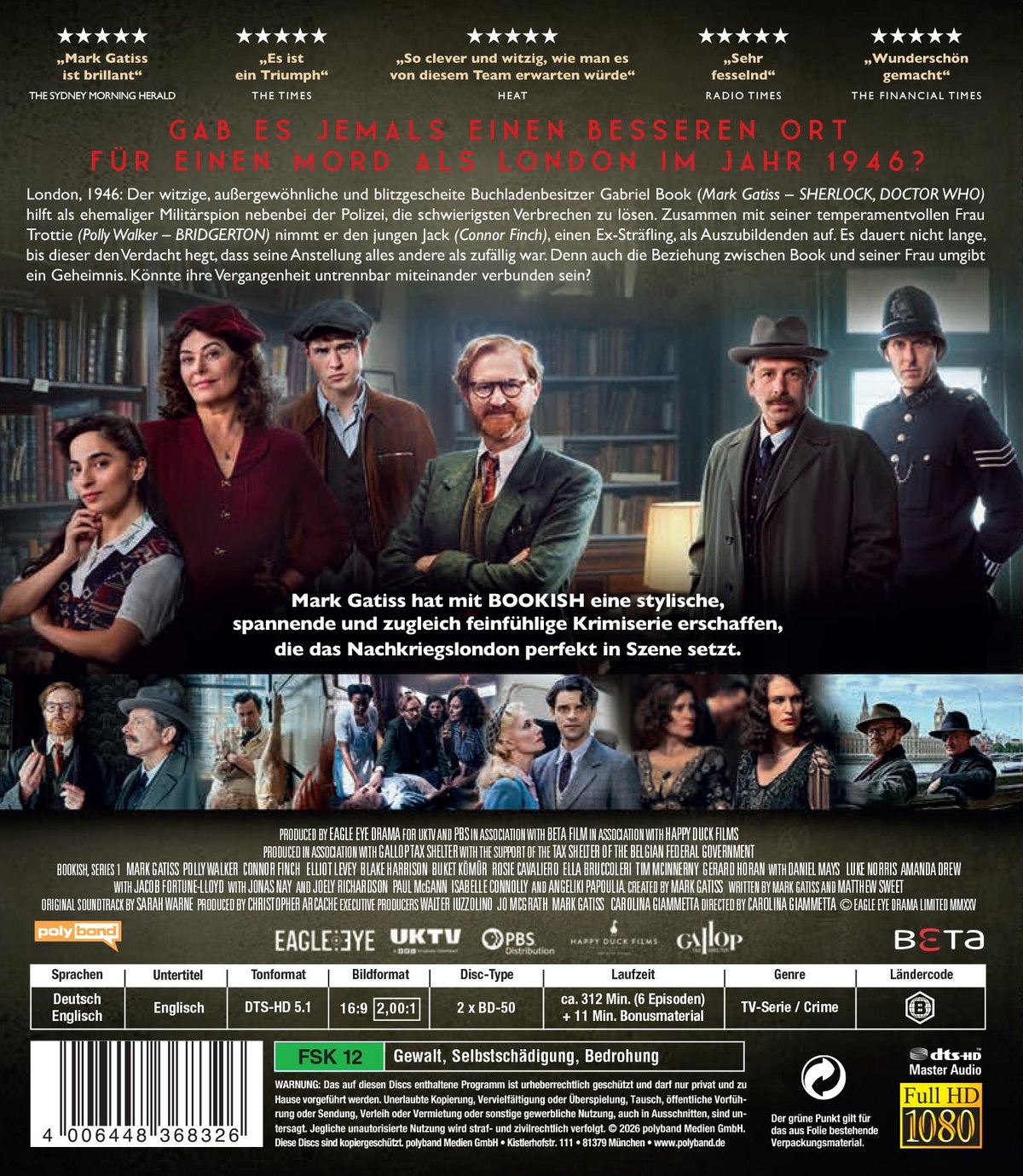 Bookish - Ein Mord spricht Bände. Die komplette erste Staffel  [2 BRs]  (Blu-ray Disc)