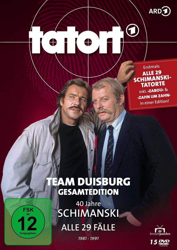 Tatort Duisburg - 40 Jahre Schimanski - Gesamtedition: Alle 29 Folgen inkl. "Zahn um Zahn" und "Zabou" (Fernsehjuwelen)  [15 DVDs]  (DVD)