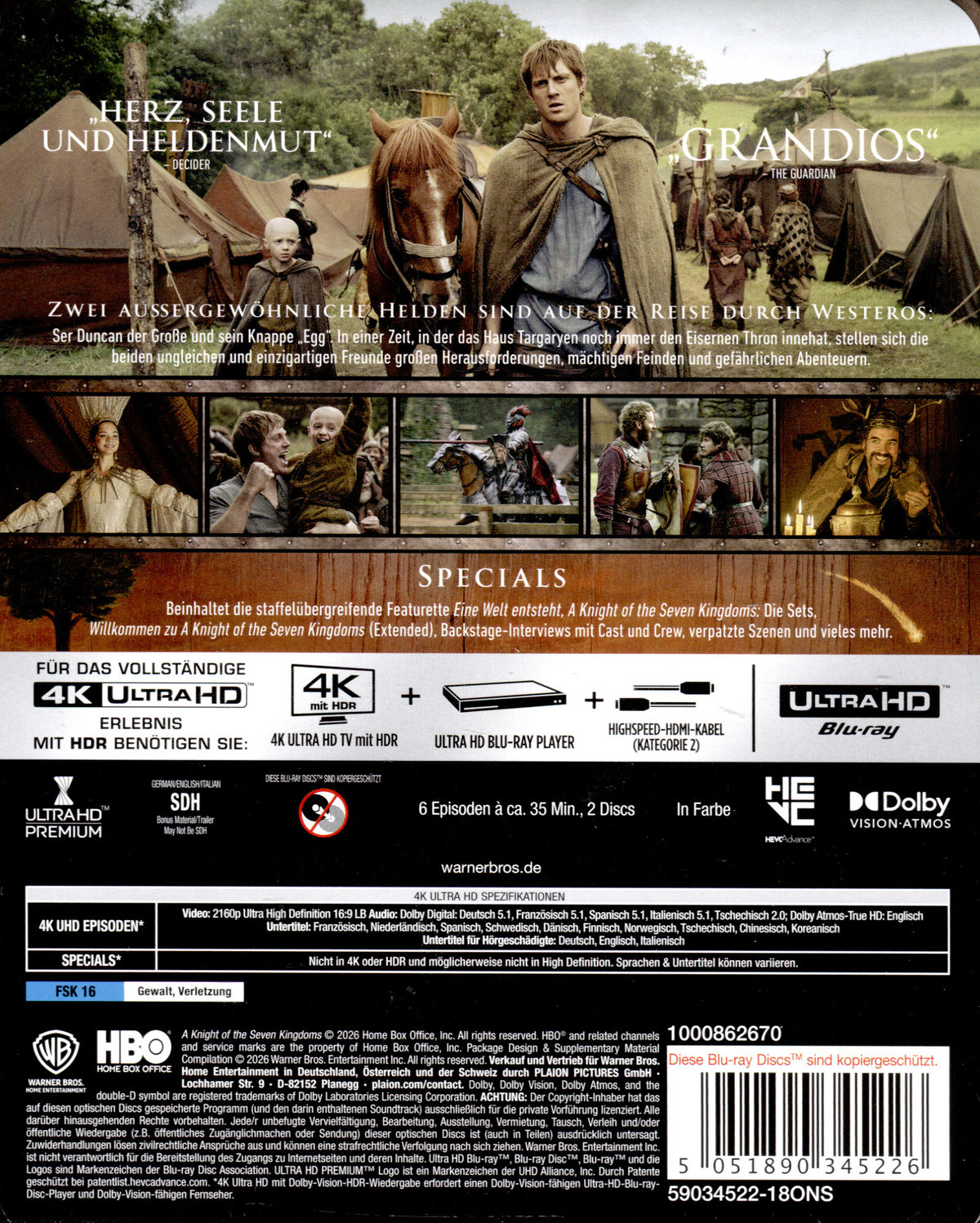 A Knight of the Seven Kingdoms - A Game of Thrones Tale - Staffel 1 - Limited Steelbook  (2 4K Ultra HDs)