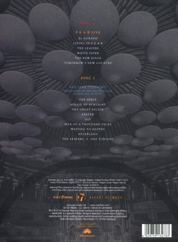 Marillion - All One Tonight - Live At The Royal Albert Hall (+ Bonus-Disc)  (DVD)