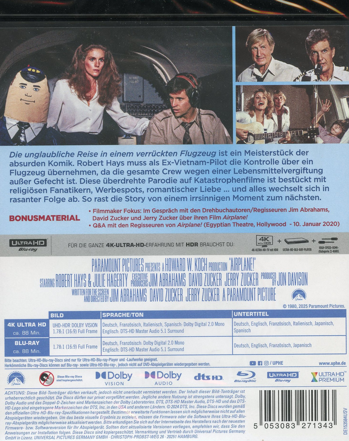 Die unglaubliche Reise in einem verrückten Flugzeug  (4K Ultra HD) (+ Blu-ray) 