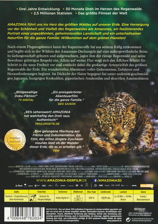 Amazonia - Abenteuer im Regenwald  (DVD)