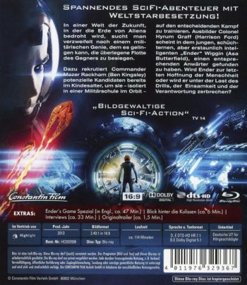 Ender's Game - Das große Spiel (blu-ray)