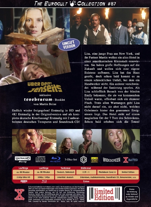 Über dem Jenseits - Geisterstadt der Zombies - Uncut Mediabook Edition  (4K Ultra HD+blu-ray) (A)