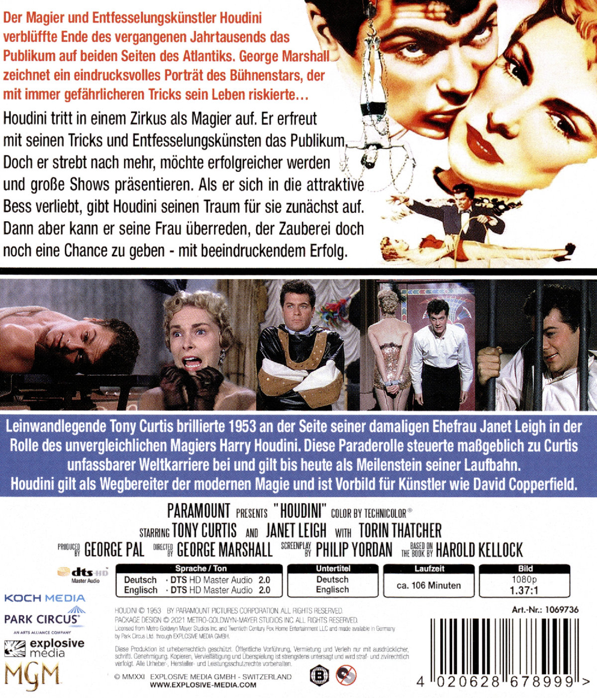 Houdini, der König des Variete (blu-ray)