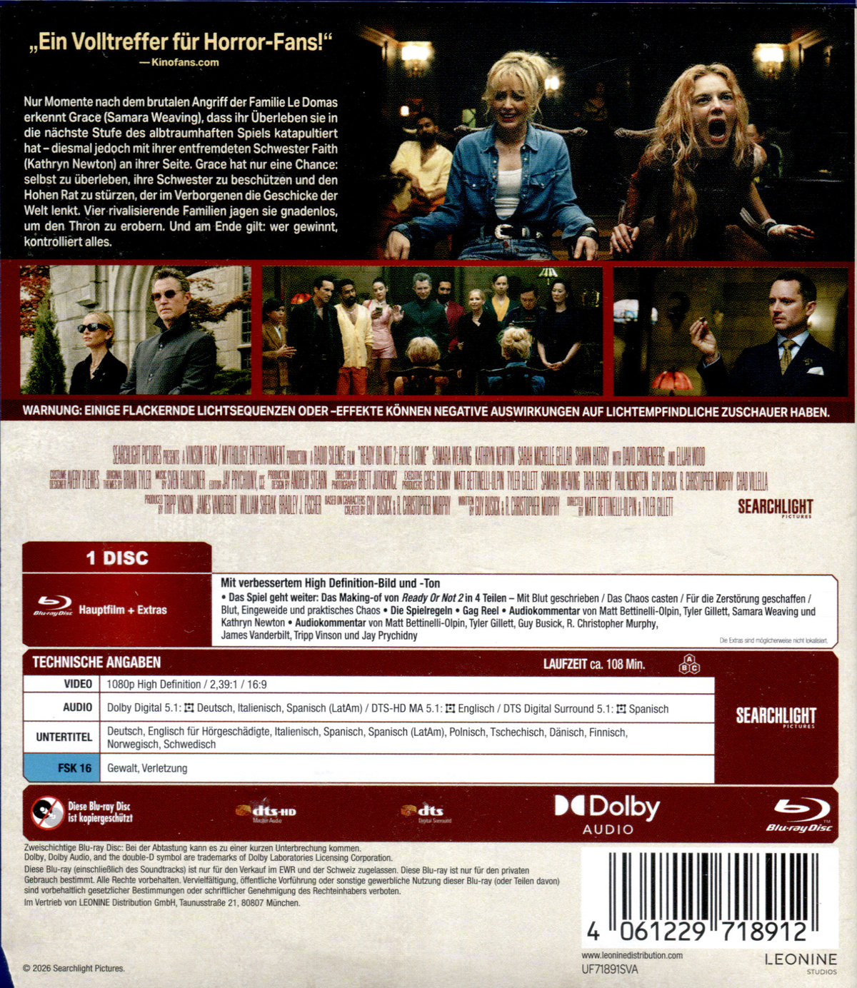 Ready or Not 2  (Blu-ray Disc)