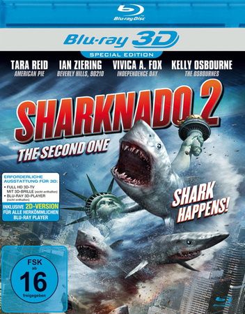 Sharknado 2: The Second One - Shark Happens! 3D (3D blu-ray)