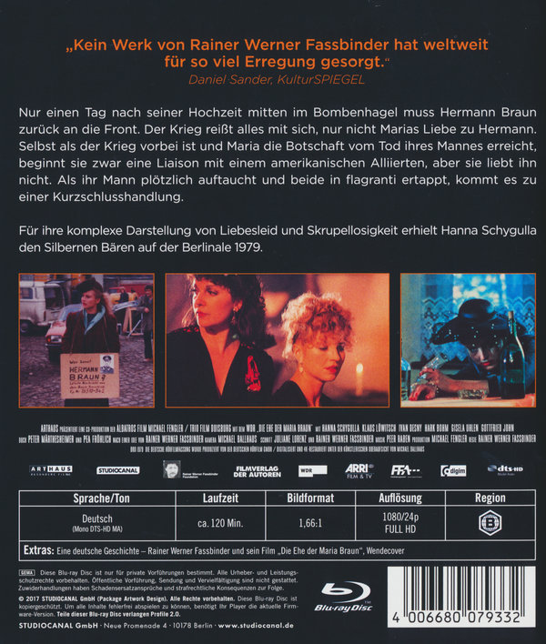 Die Ehe der Maria Braun  (Blu-ray Disc)