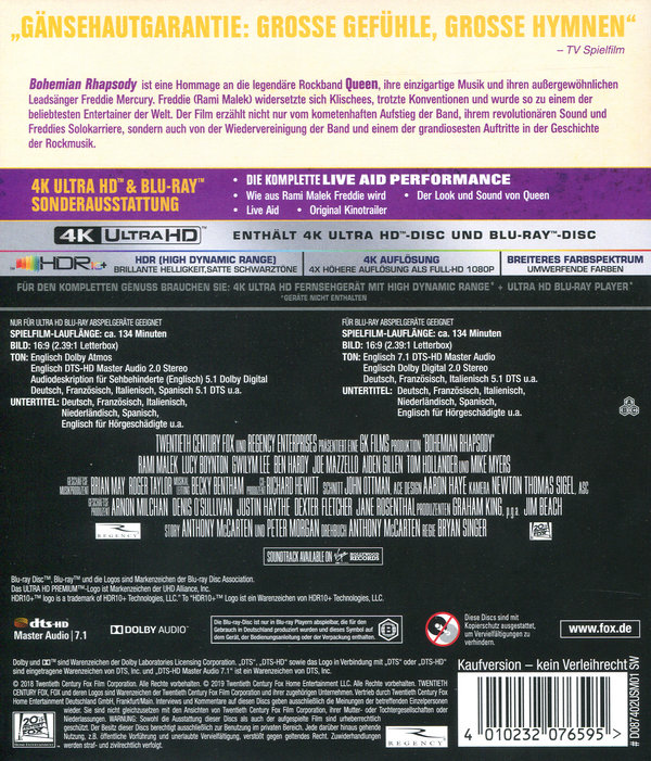 Bohemian Rhapsody (4K Ultra HD)