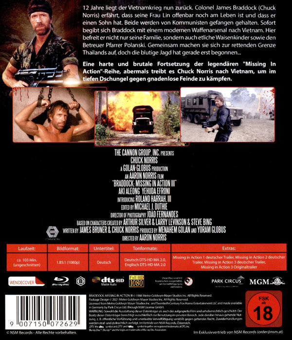 Missing in Action 3 - Braddock - Uncut Edition (blu-ray)