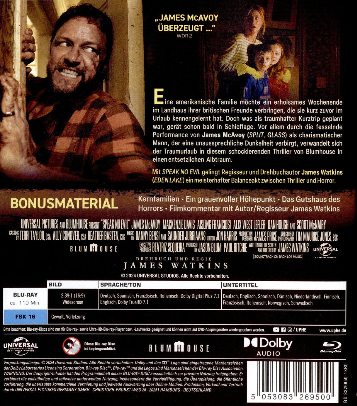 Speak No Evil  (Blu-ray Disc)