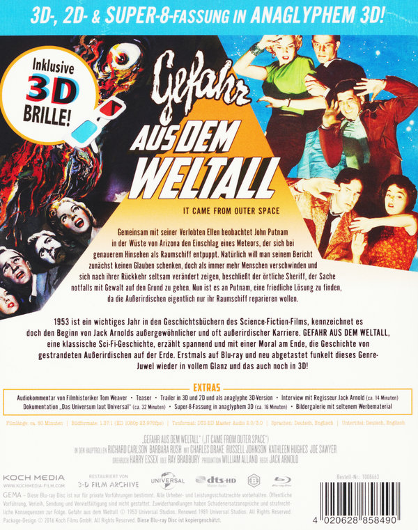 Gefahr aus dem Weltall 3D (3D blu-ray)