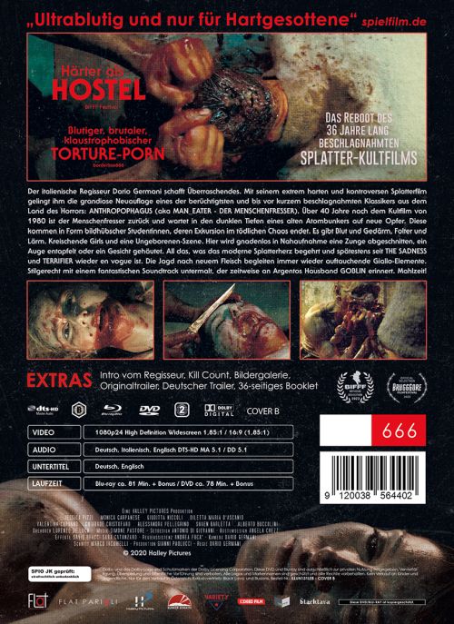Man Eater – Der Menschenfresser ist zurück - Uncut Mediabook Edition  (DVD+blu-ray) (B)