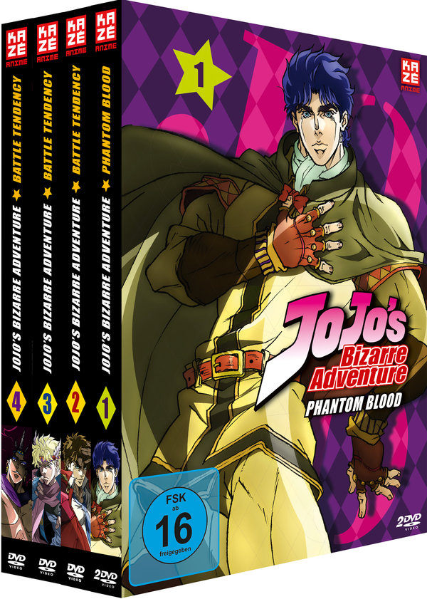 Jojo's Bizarre Adventure Part 1: Phantom Blood & Part 2: Battle Tendency - DVD Gesamtausgabe ohne Schuber  [4 DVDs]  (DVD)