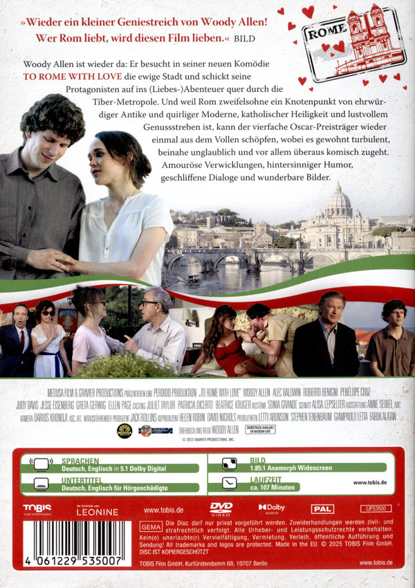 To Rome with Love  (DVD) To Rome with Love  (DVD)