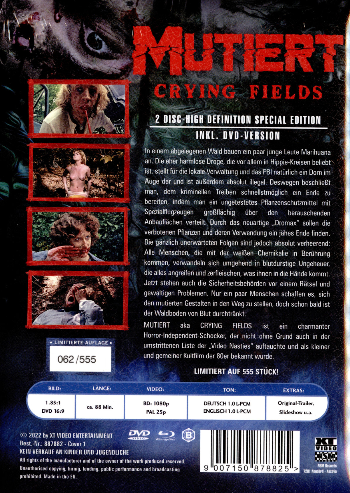 Mutiert - Crying Fields - Uncut Mediabook Edition (DVD+blu-ray) (Cover 1)