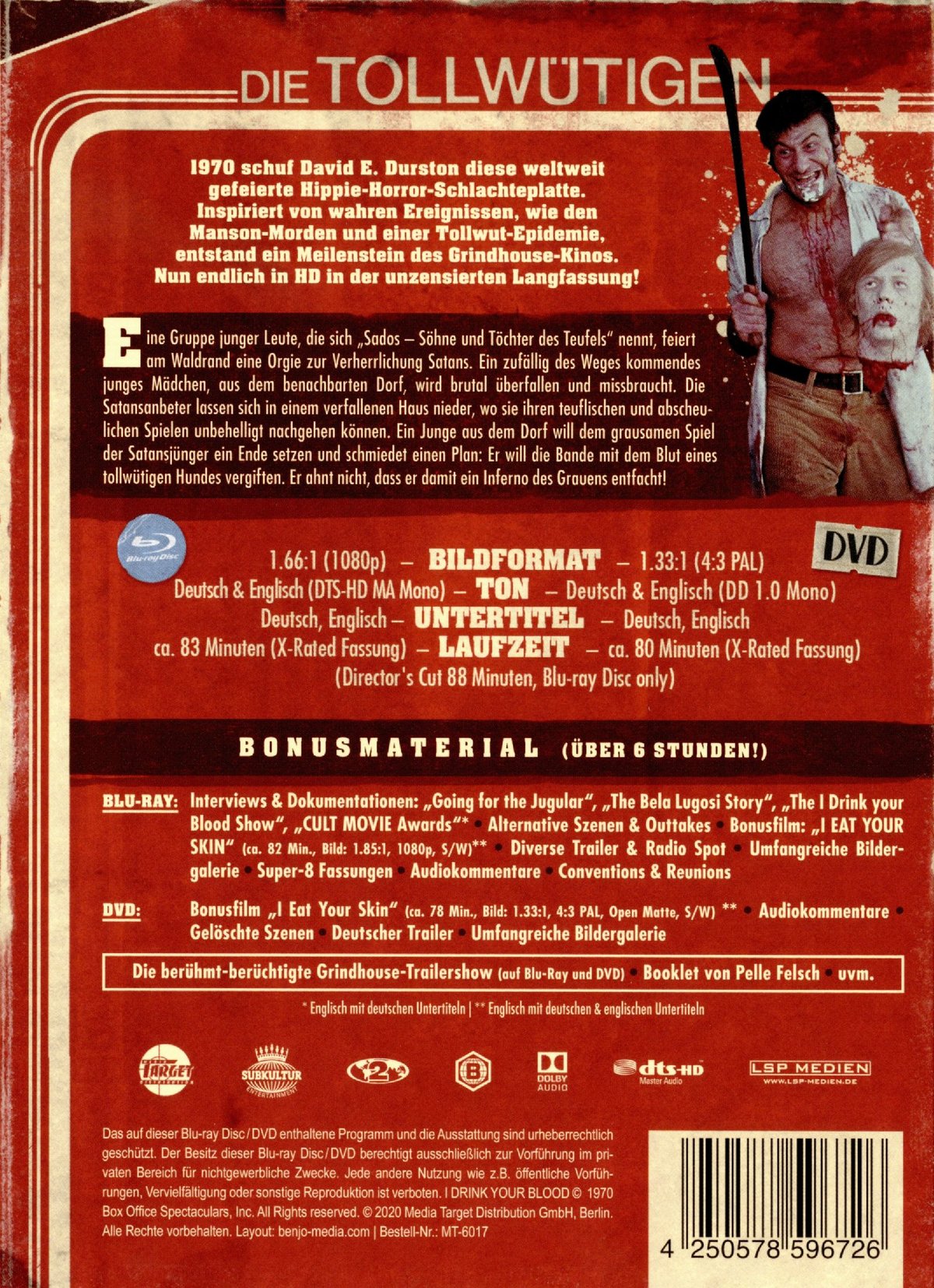 Tollwütigen, Die - The Grindhouse Collection (DVD+blu-ray)