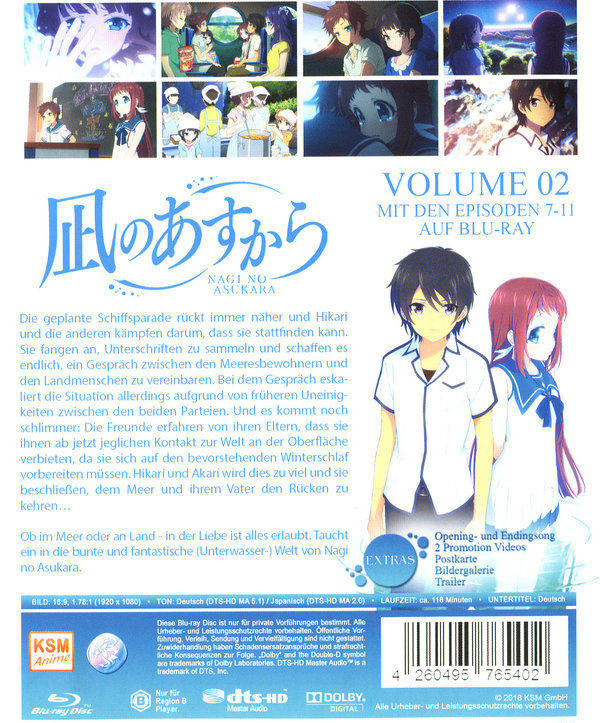 Nagi No Asukara - Volume 2 - Episoden 07-11  (Blu-ray Disc)