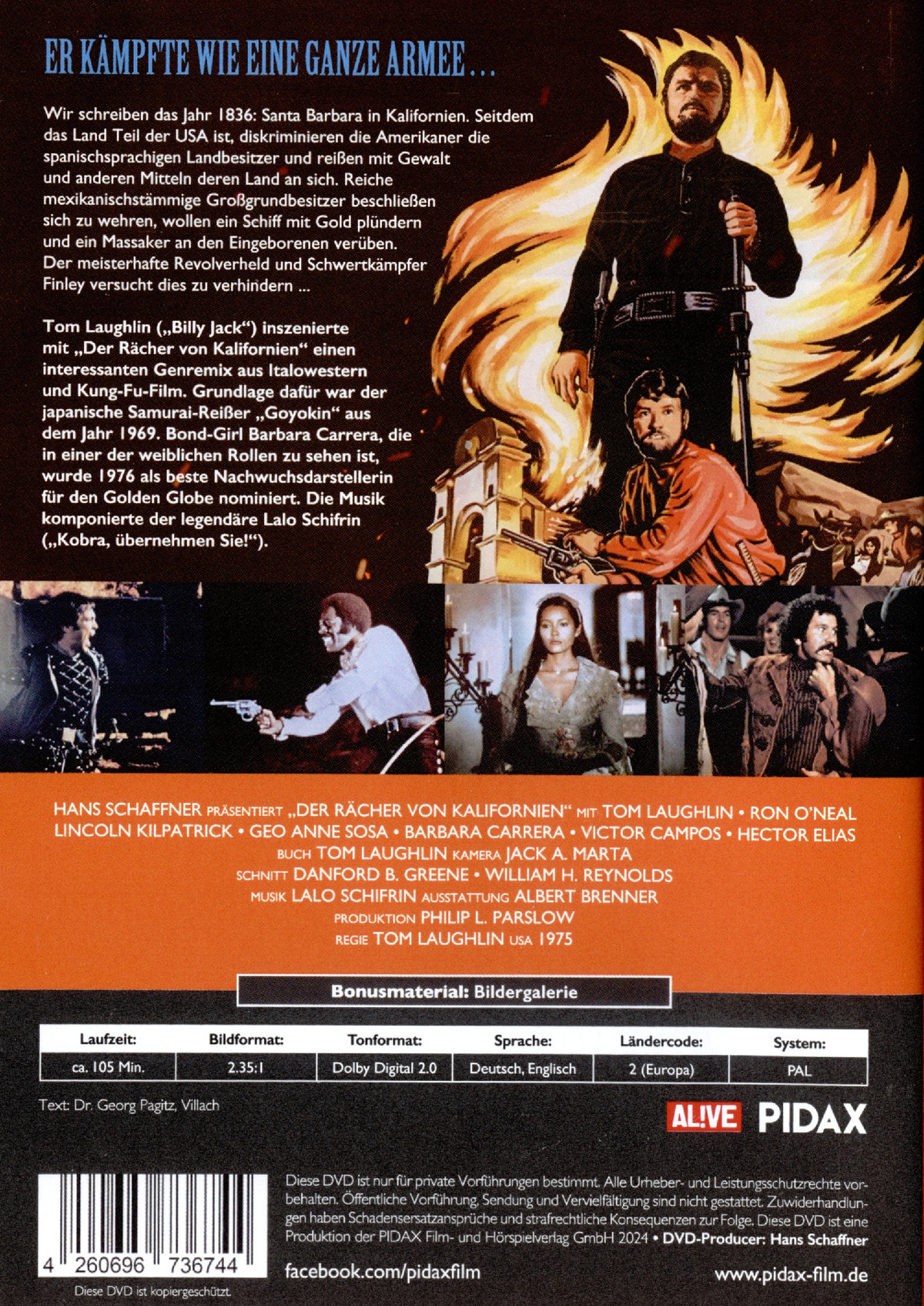 Der Rächer von Kalifornien / Kung-Fu-Western mit Tom Laughlin und Bond-Girl Barbara Carrera (Pidax Western-Klassiker)  (DVD)