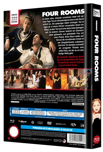 Four Rooms - Uncut Mediabook Edition (DVD+blu-ray) (B)