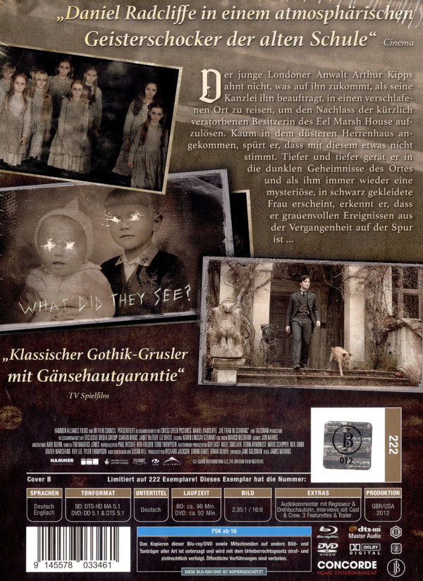 Die Frau in Schwarz - Uncut Mediabook Edition  (DVD+blu-ray) (B)