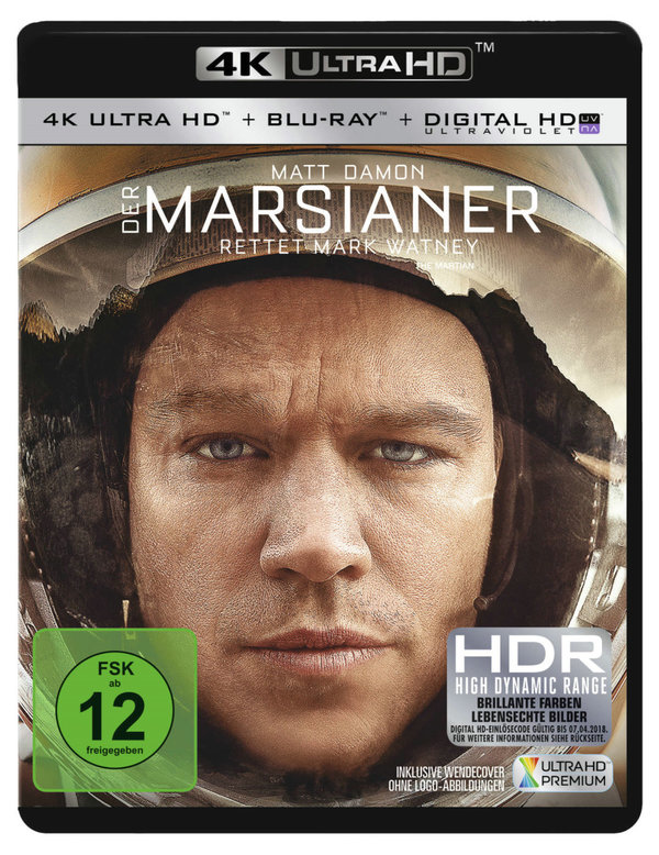 Der Marsianer - Rettet Mark Watney  (4K Ultra HD) (+ Blu-ray)  (Blu-ray 4K Ultra HD)