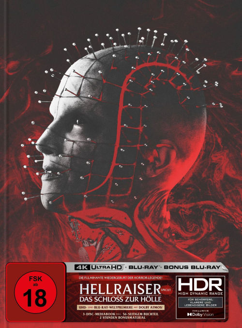 Hellraiser - Das Schloss zur Hölle - Uncut Mediabook Edition  (4K Ultra HD+blu-ray) (G)