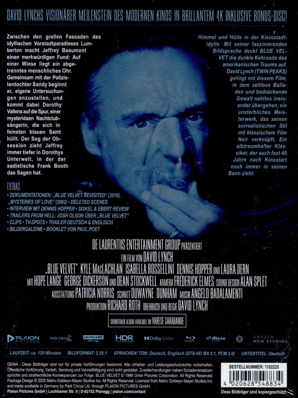 Blue Velvet - Uncut Mediabook Edition  (4K Ultra HD+blu-ray) (B)