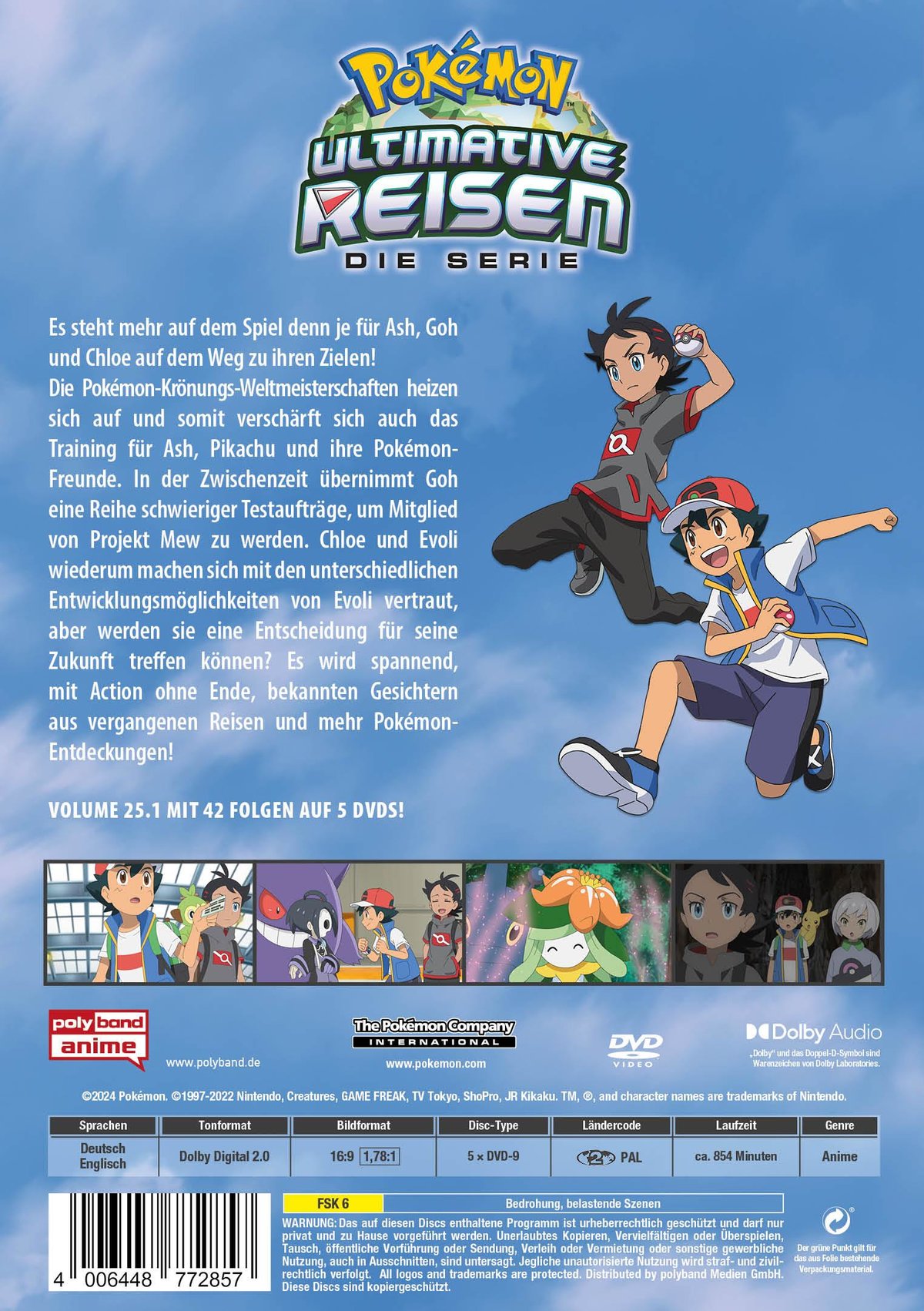 Pokémon Ultimative Reisen - Die Serie: Staffel 25 - Volume 1  [5 DVDs]  (DVD)