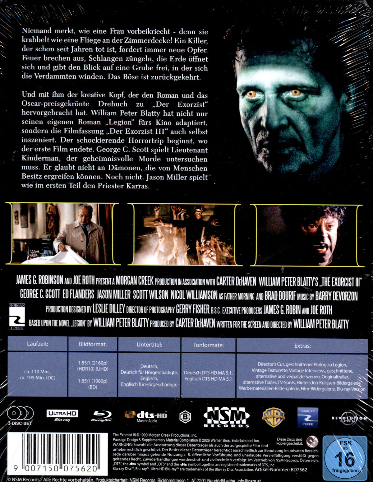 Der Exorzist 3 - Uncut Steelbook Edition  (4K Ultra HD+blu-ray)