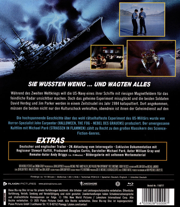 Das Philadelphia Experiment  (Blu-ray+Bonus-DVD) 