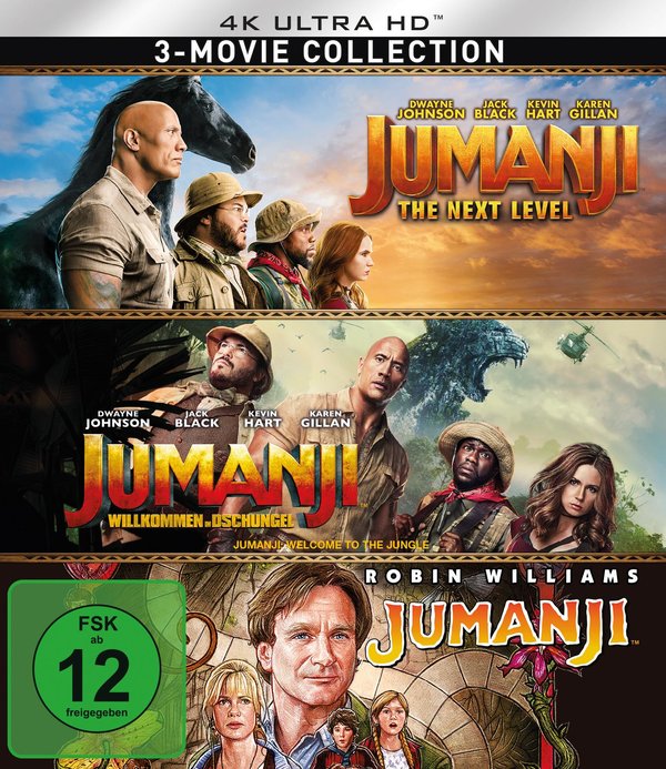 Jumanji 1-3 (3 4K Ultra HDs)  (Blu-ray 4K Ultra HD)