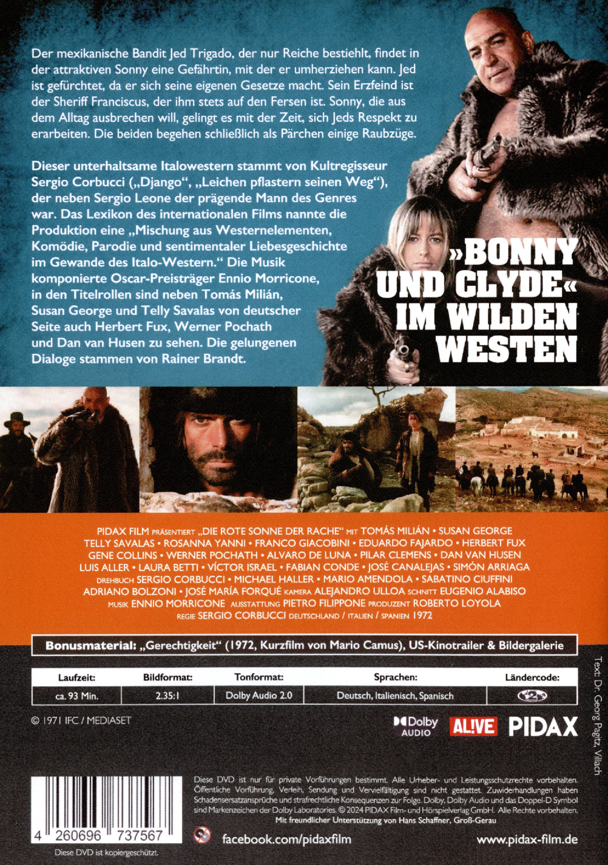Die rote Sonne der Rache / Starbesetzter Italowestern von „Django“-Regisseur Sergio Corbucci (Pidax Western-Klassiker)  (DVD)