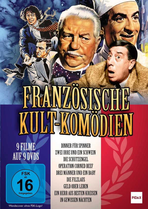 Französische Kult-Komödien / 9 starbesetzte Kult-Komödien aus Frankreich in einer Box!  [9 DVDs]  (DVD)
