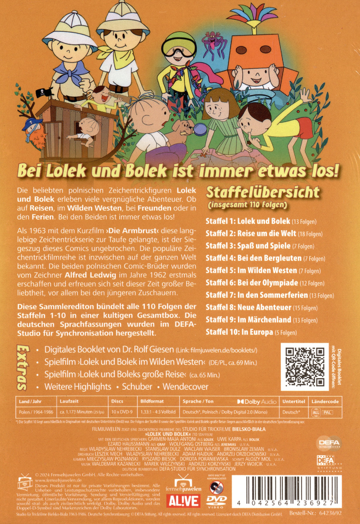 Lolek und Bolek - Staffeln 1-10 Gesamtedition (DEFA Filmjuwelen)  [10 DVDs]  (DVD)