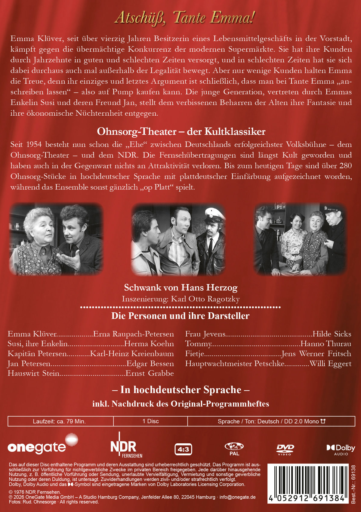 Ohnsorg-Theater Klassiker: Atschüß, Tante Emma  (DVD)