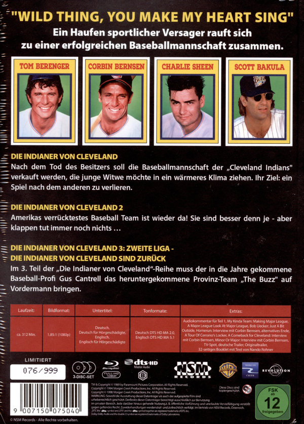 Die Indianer von Cleveland 1-3 - Uncut Mediabook Edition (blu-ray) Die Indianer von Cleveland 1-3 - Uncut Mediabook Edition (blu-ray)
