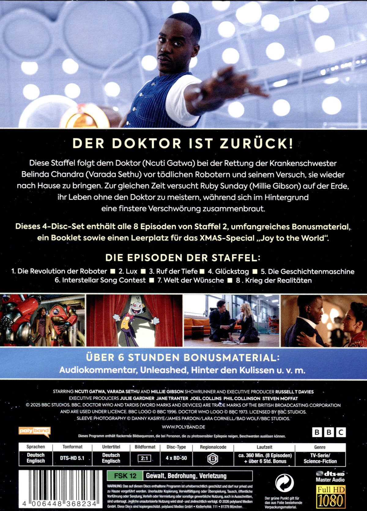 Doctor Who - Staffel 2 (Staffel 15)  [4 BRs]  (Blu-ray Disc)