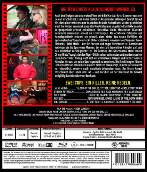 Tiger Claws 2 - Uncut Edition  (blu-ray)