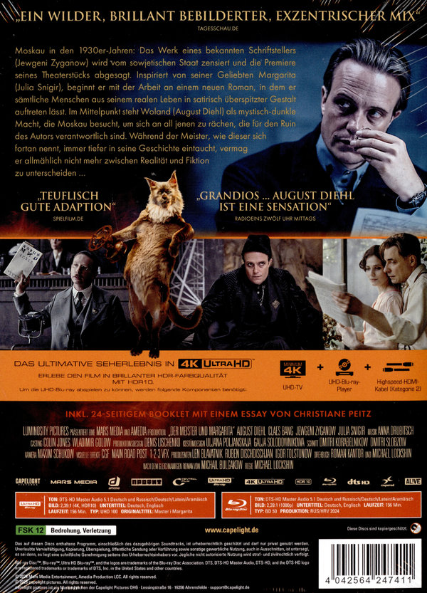Der Meister und Margarita - Uncut Mediabook Edition  (4K Ultra HD+blu-ray)