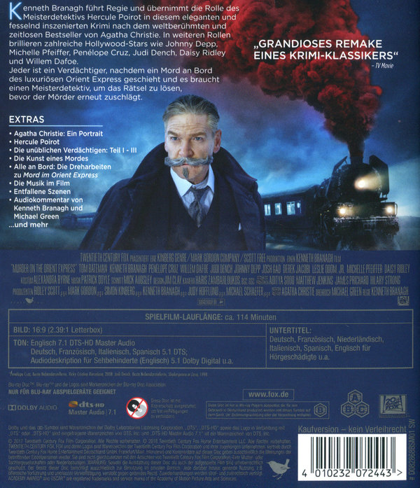 Mord im Orient Express (blu-ray)