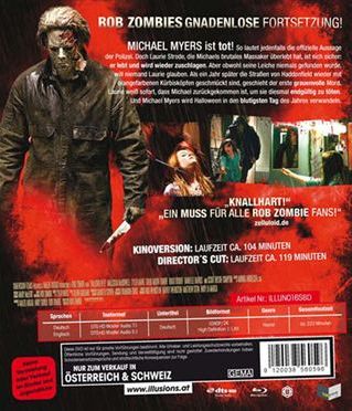 Halloween 2 (2009) - Uncut Director's Cut Edition (blu-ray)