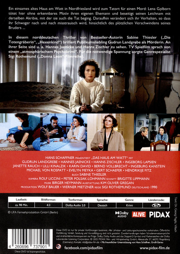 Das Haus am Watt / Starbesetzter Küstenkrimi von Bestseller-Autorin Sabine Thiesler (Pidax Film-Klassiker)  (DVD) Das Haus am Watt / Starbesetzter Küstenkrimi von Bestseller-Autorin Sabine Thiesler (Pidax Film-Klassiker)  (DVD)