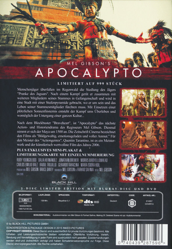 Apocalypto - Limited Mediabook Edition (DVD+blu-ray) (A)