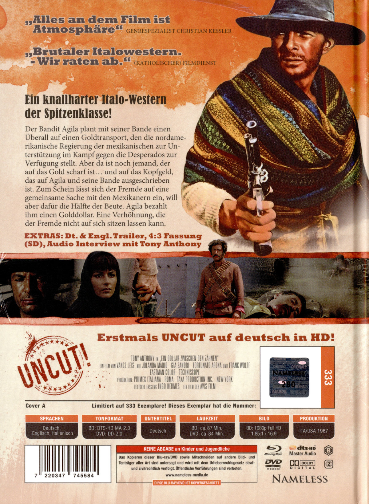 Ein Dollar zwischen den Zähnen - Uncut Mediabook Edition (DVD+blu-ray) (A)