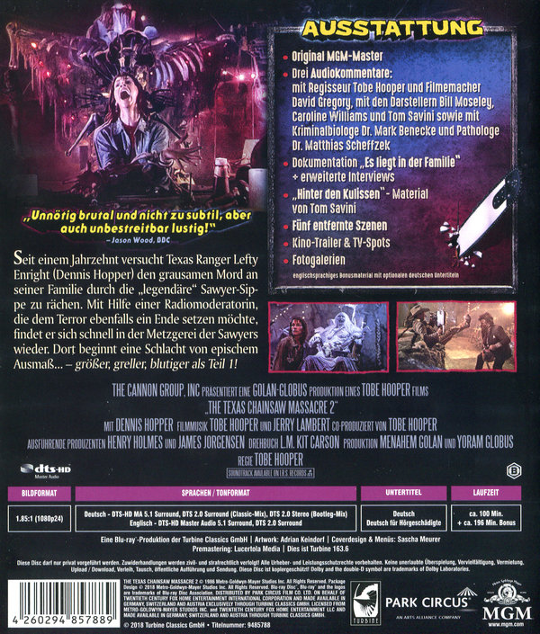 Texas Chainsaw Massacre 2, The - Uncut Edition (blu-ray)