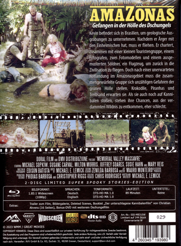 Amazonas - Gefangen in der Hölle des Dschungels - Uncut Mediabook Edition  (blu-ray)